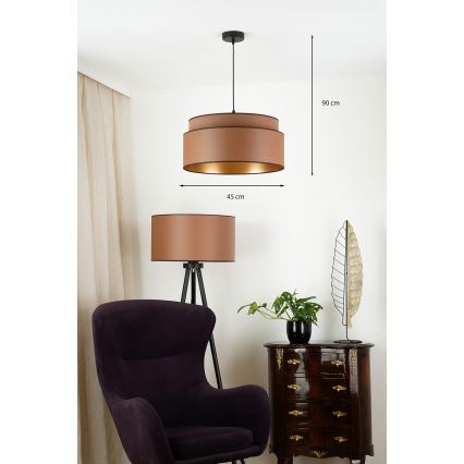 Brilagi - Lustr na lanku OREGON VEGE 1xE27/15W/230V pr. 45 cm hnědá
