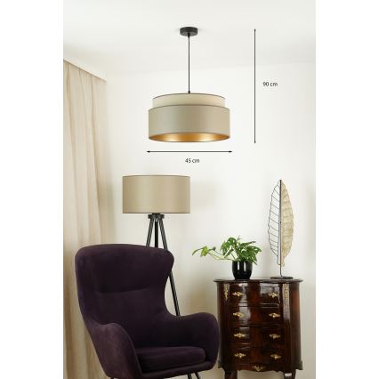 Brilagi - Lustr na lanku OREGON VEGE 1xE27/15W/230V pr. 45 cm šedá