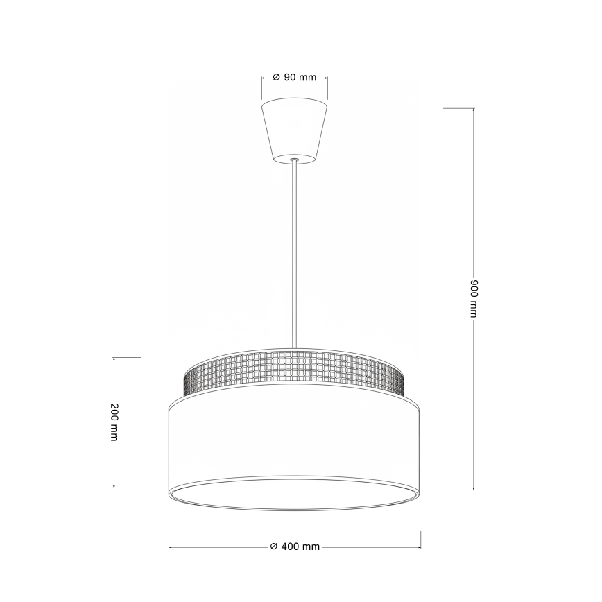 Brilagi - Lustr na lanku PADOVA 1xE27/60W/230V pr. 40 cm béžová