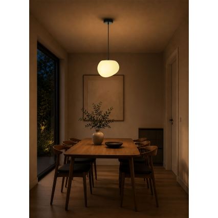BRILAGI - Lustr na lanku PEBBLES 1xE27/40W/230V pr. 20 cm černá