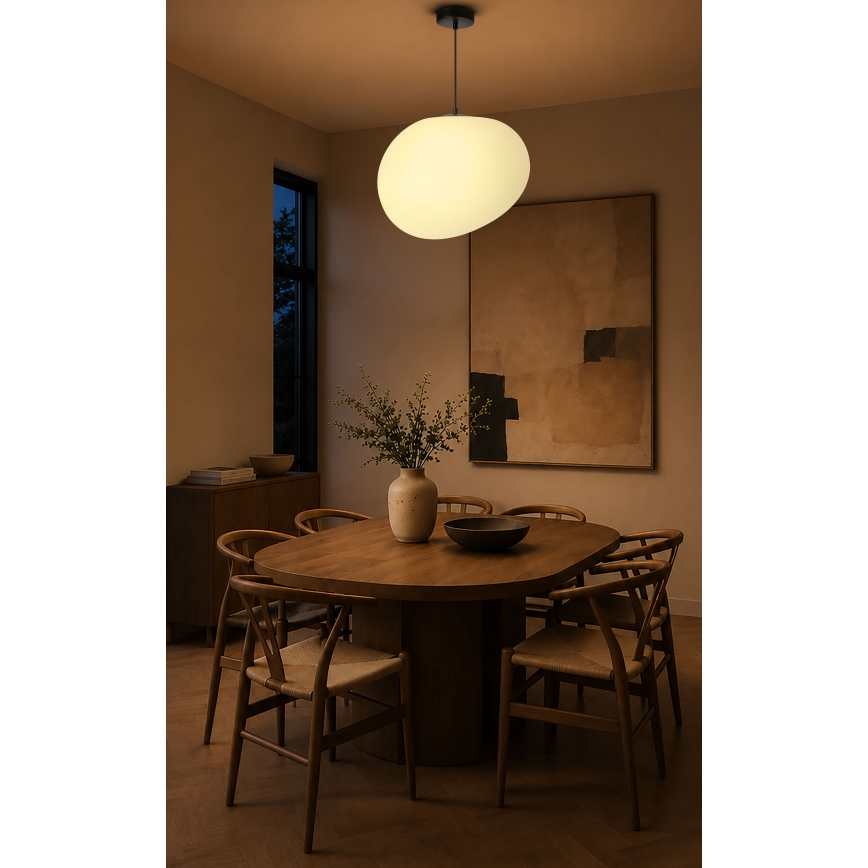 BRILAGI - Lustr na lanku PEBBLES 1xE27/40W/230V pr. 40 cm černá