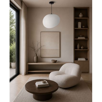 BRILAGI - Lustr na lanku PEBBLES 1xE27/40W/230V pr. 40 cm černá