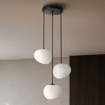 BRILAGI - Lustr na lanku PEBBLES 3xE27/40W/230V pr. 42 cm černá