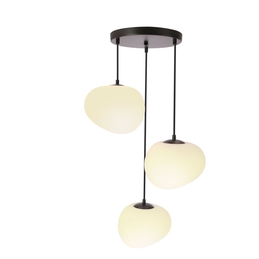 BRILAGI - Lustr na lanku PEBBLES 3xE27/40W/230V pr. 42 cm černá