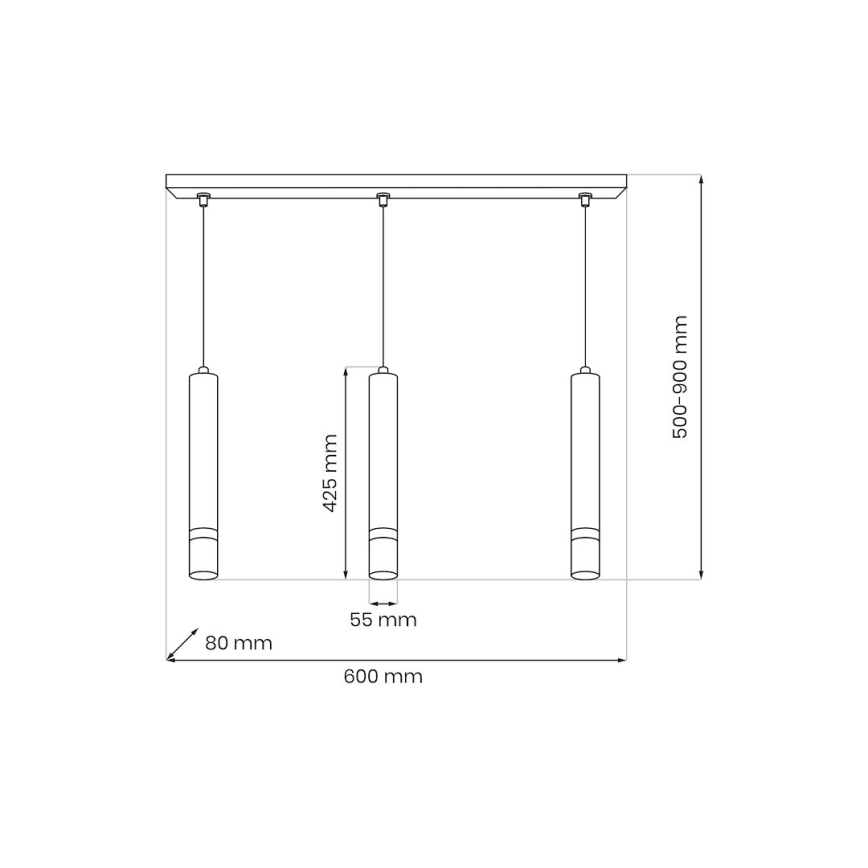 Brilagi - Lustr na lanku POKER 3xGU10/25W/230V béžová/zlatá