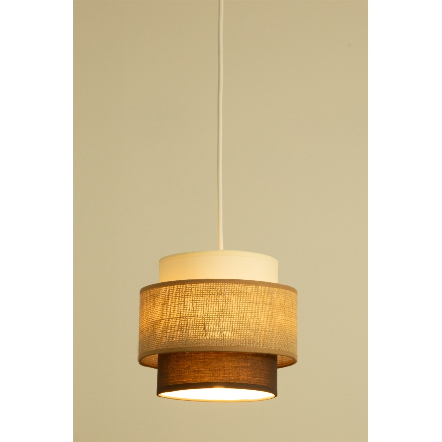 Brilagi - Lustr na lanku RESNA 1xE27/60W/230V pr. 20 cm béžová/černá