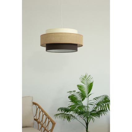Brilagi - Lustr na lanku RESNA 1xE27/60W/230V pr. 40 cm béžová/černá