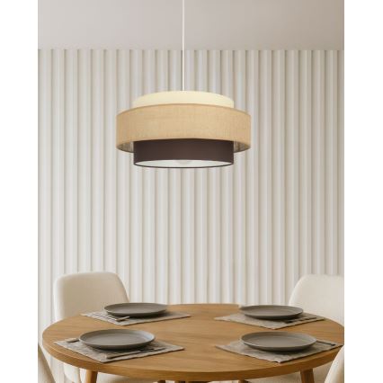 Brilagi - Lustr na lanku RESNA 1xE27/60W/230V pr. 40 cm béžová/černá