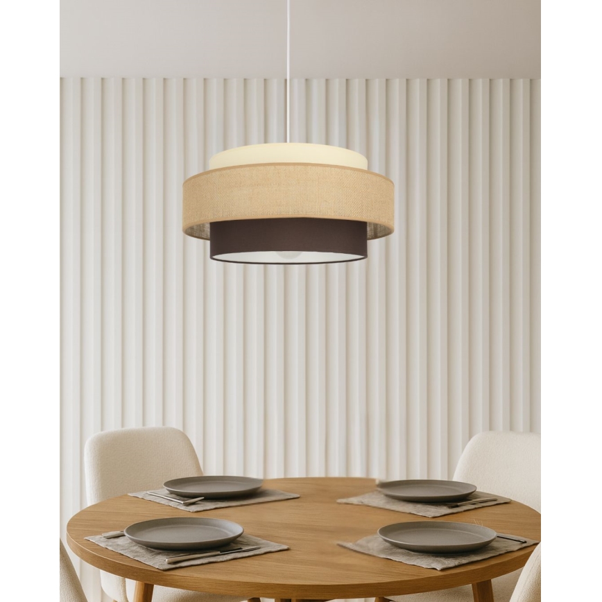 Brilagi - Lustr na lanku RESNA 1xE27/60W/230V pr. 40 cm béžová/černá