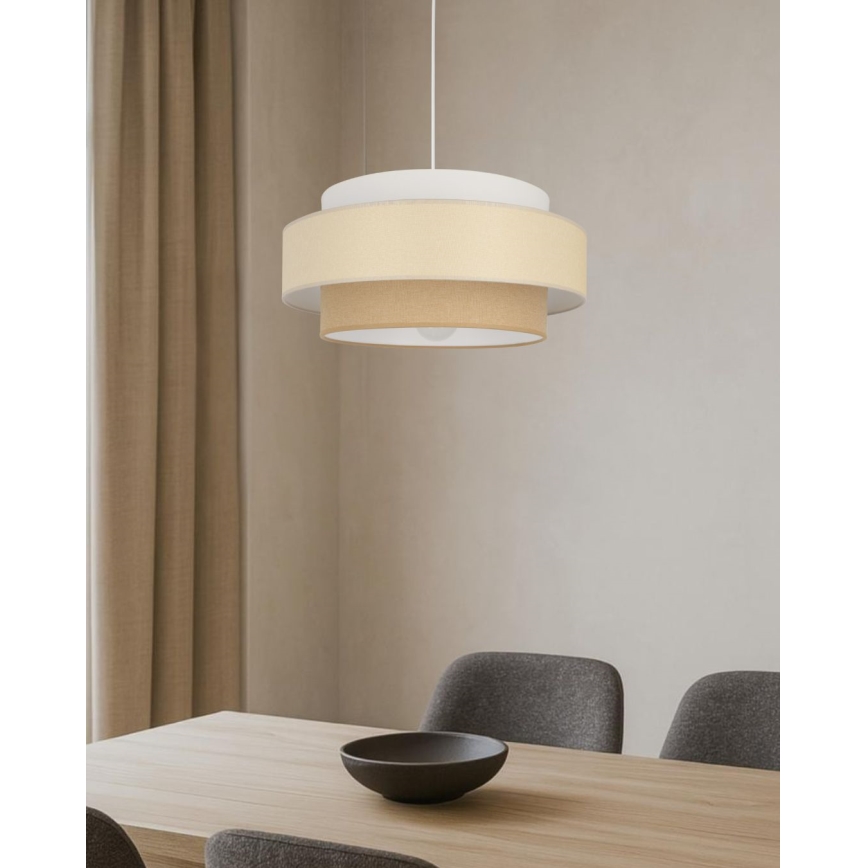 Brilagi - Lustr na lanku RESNA 1xE27/60W/230V pr. 40 cm krémová/béžová