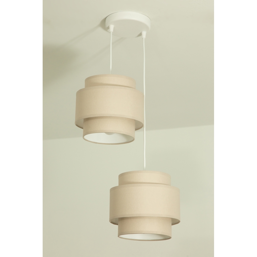 Brilagi - Lustr na lanku RESNA 2xE27/60W/230V pr. 30 cm béžová