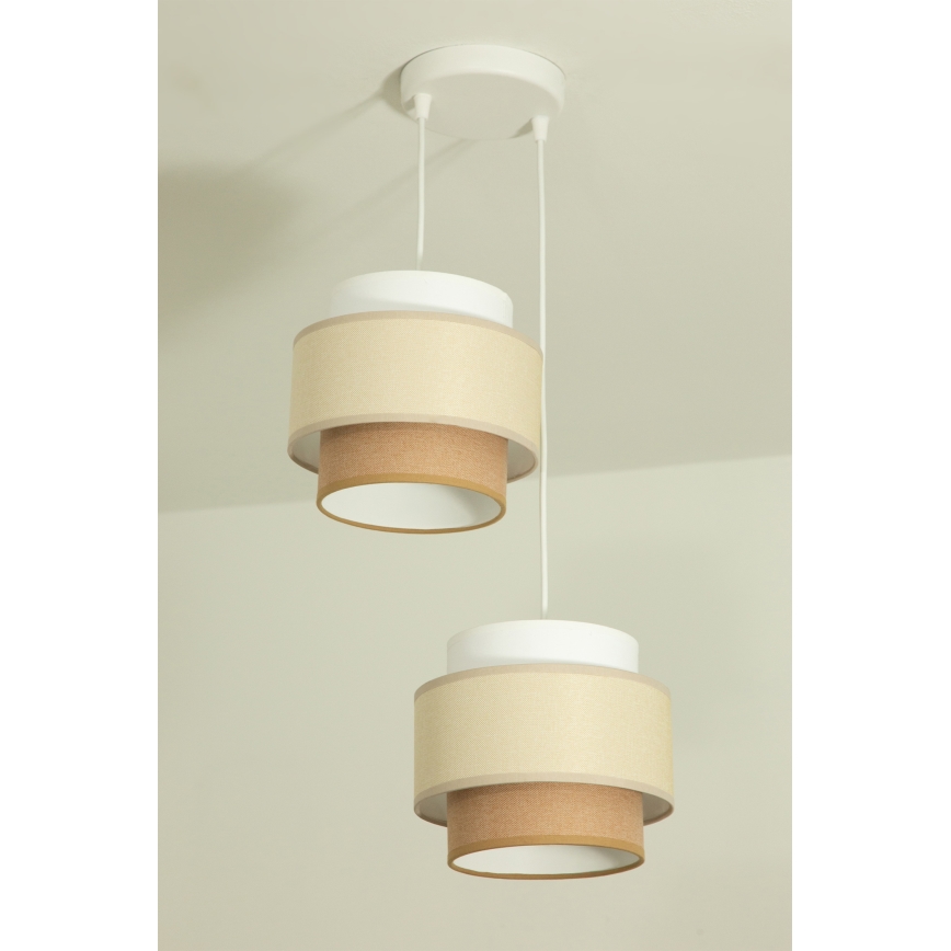 Brilagi - Lustr na lanku RESNA 2xE27/60W/230V pr. 30 cm krémová/béžová