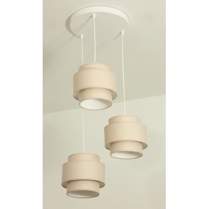 Brilagi - Lustr na lanku RESNA 3xE27/60W/230V pr. 45 cm béžová