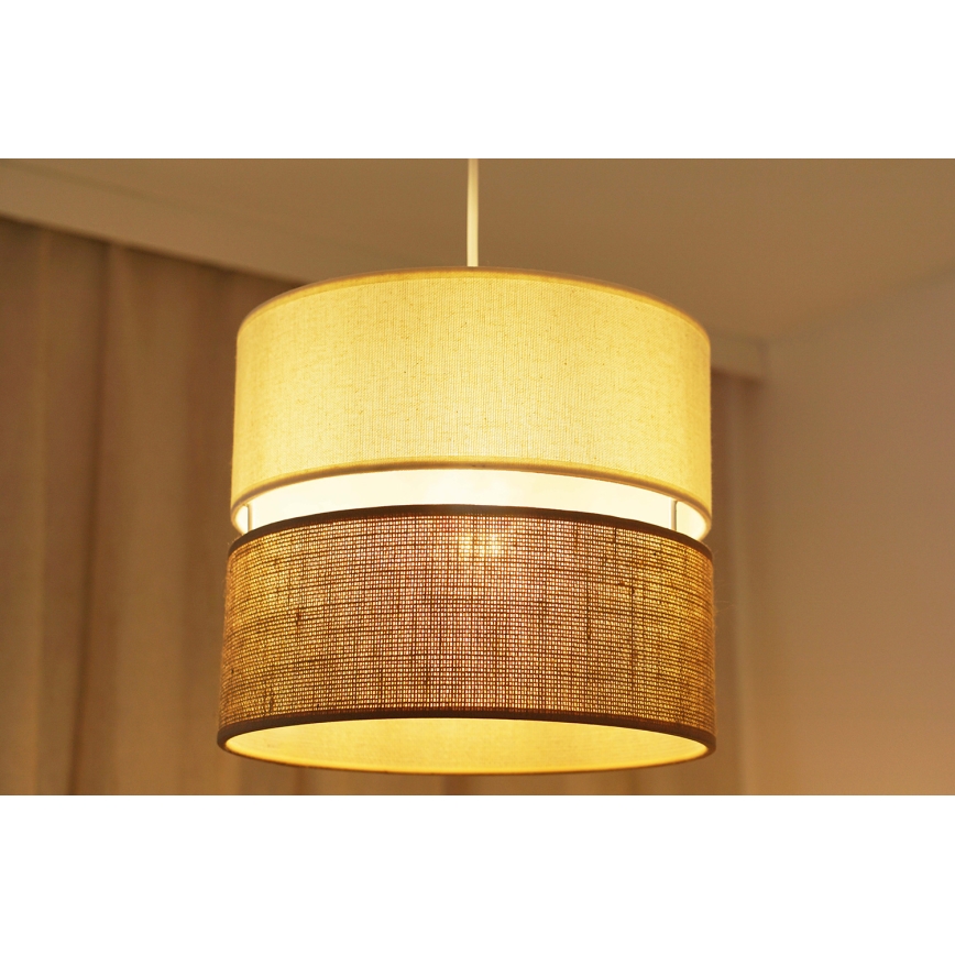 Brilagi - Lustr na lanku ROYAL YUTE 1xE27/15W/230V pr. 25 cm béžová/krémová