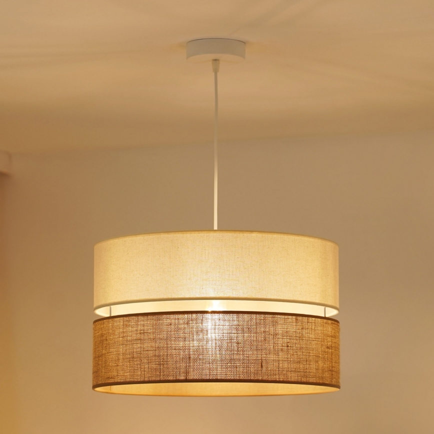 Brilagi - Lustr na lanku ROYAL YUTE 1xE27/15W/230V pr. 40 cm béžová/krémová