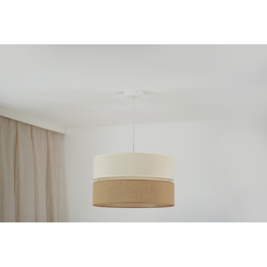 Brilagi - Lustr na lanku ROYAL YUTE 1xE27/15W/230V pr. 40 cm béžová/krémová
