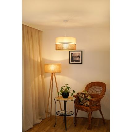 Brilagi - Lustr na lanku ROYAL YUTE 1xE27/15W/230V pr. 40 cm béžová/krémová