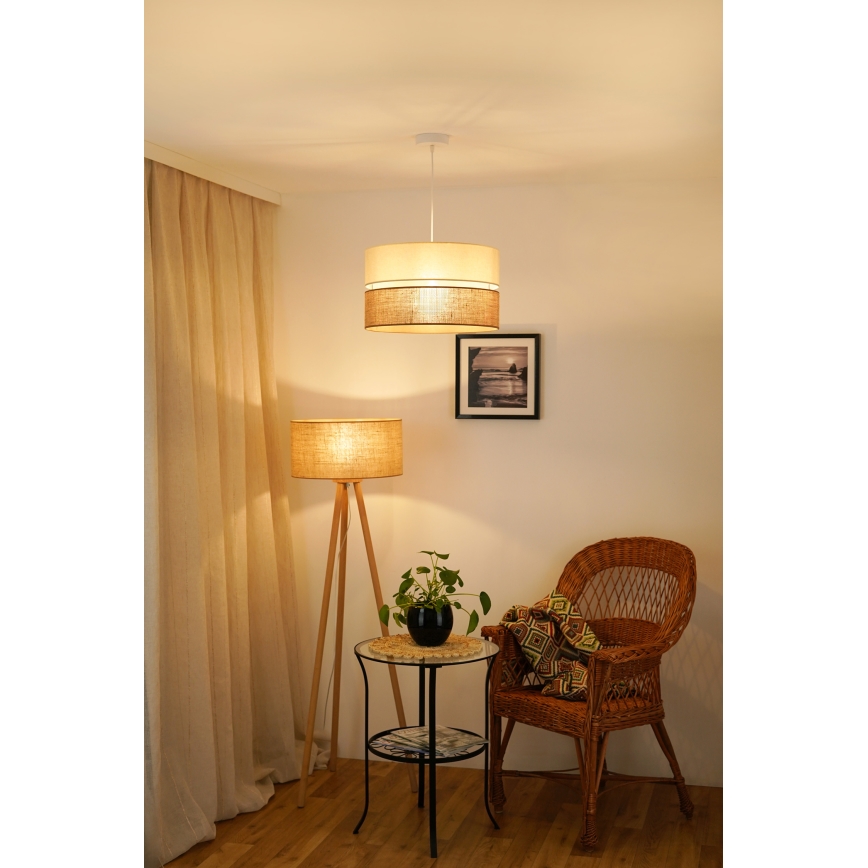 Brilagi - Lustr na lanku ROYAL YUTE 1xE27/15W/230V pr. 40 cm béžová/krémová