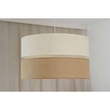 Brilagi - Lustr na lanku ROYAL YUTE 1xE27/15W/230V pr. 40 cm béžová/krémová