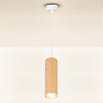 Brilagi - Lustr na lanku SELE 1xGU10/30W/230V bílá/dekor dubu