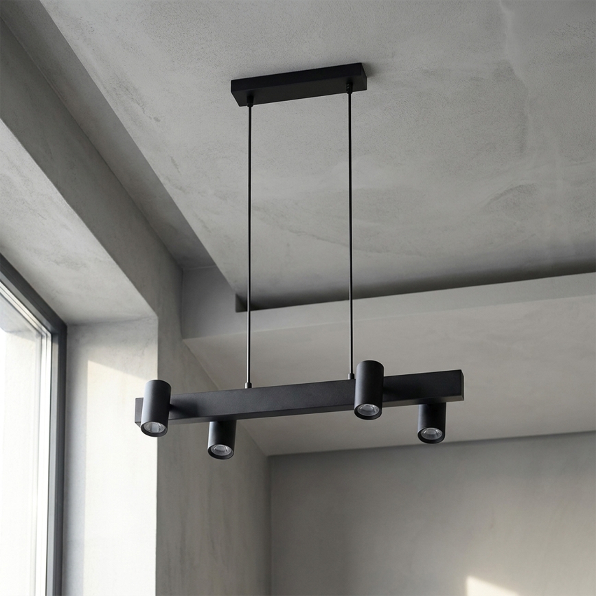 Brilagi - Lustr na lanku SELE 4xGU10/30W/230V černá