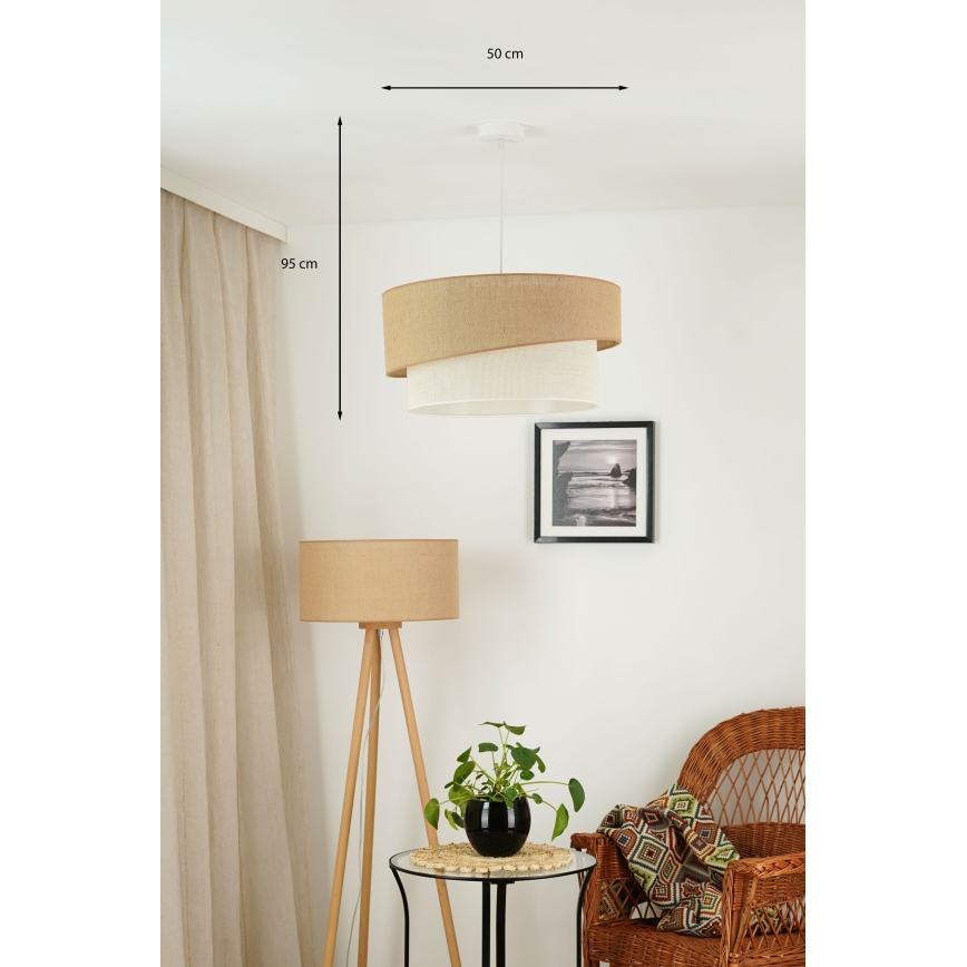 Brilagi - Lustr na lanku SHINE 1xE27/15W/230V pr. 50 cm béžová/krémová