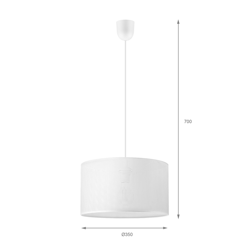Brilagi - Lustr na lanku SIRIJA MODERN 1xE27/60W/230V pr. 35 cm bílá