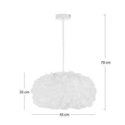 Brilagi - Lustr na lanku SOLEAIR 1xE27/60W/230V pr. 45 cm bílá