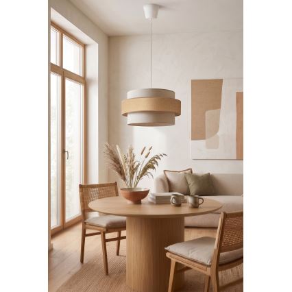 Brilagi - Lustr na lanku SPACE 1xE27/60W/230V pr. 40 cm béžová/krémová