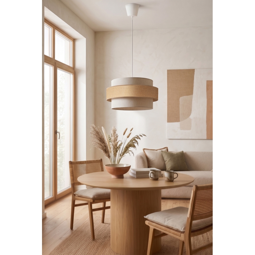 Brilagi - Lustr na lanku SPACE 1xE27/60W/230V pr. 40 cm béžová/krémová