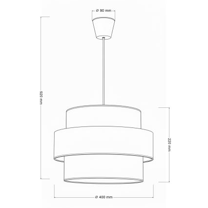 Brilagi - Lustr na lanku SPACE 1xE27/60W/230V pr. 40 cm béžová/krémová
