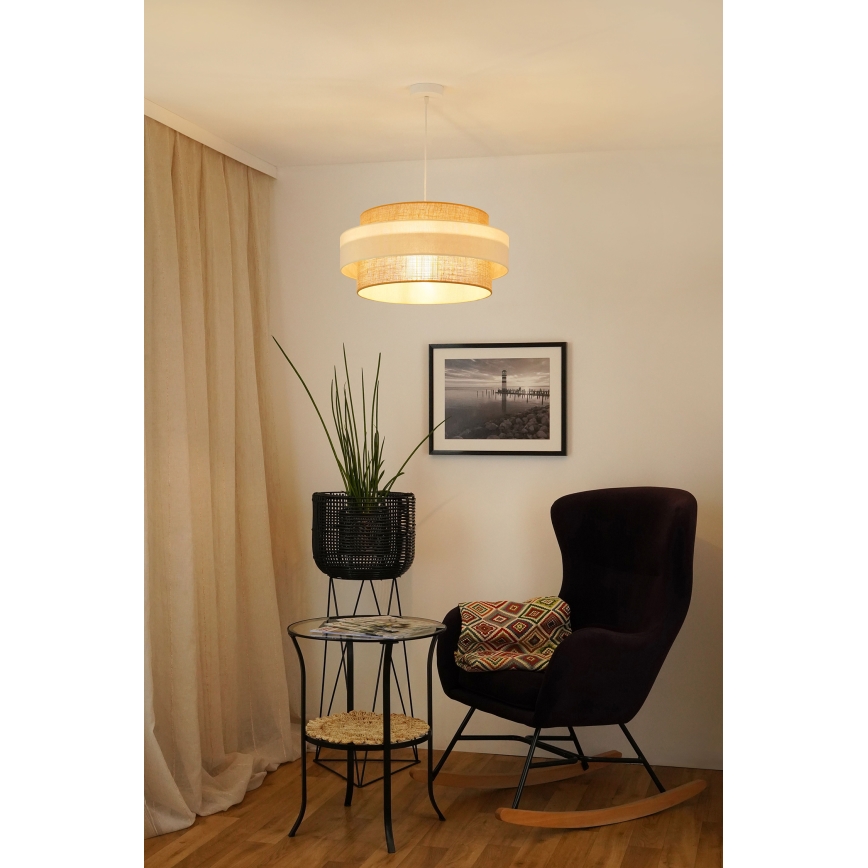 Brilagi - Lustr na lanku SPACE LIGHT 1xE27/15W/230V pr. 50 cm béžová/krémová