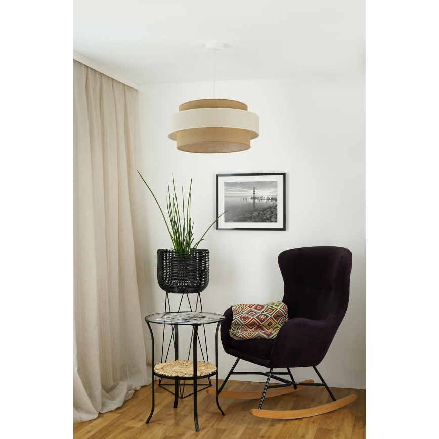 Brilagi - Lustr na lanku SPACE LIGHT 1xE27/15W/230V pr. 50 cm béžová/krémová