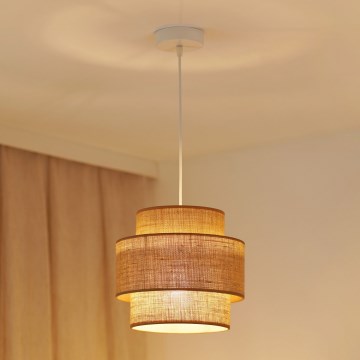 Brilagi - Lustr na lanku SPACE YUTE 1xE27/15W/230V pr. 25 cm béžová/bílá