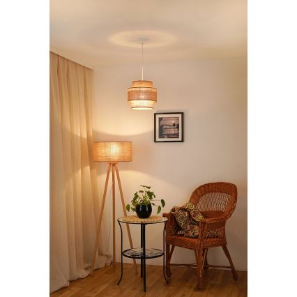 Brilagi - Lustr na lanku SPACE YUTE 1xE27/15W/230V pr. 25 cm béžová/bílá