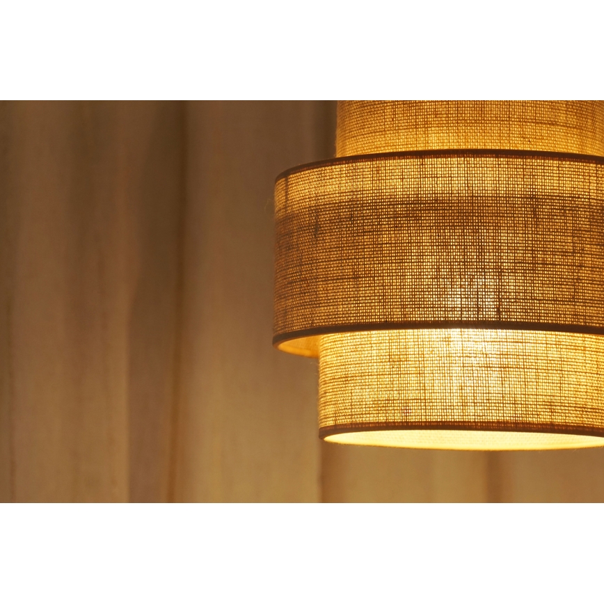 Brilagi - Lustr na lanku SPACE YUTE 1xE27/15W/230V pr. 25 cm béžová/bílá