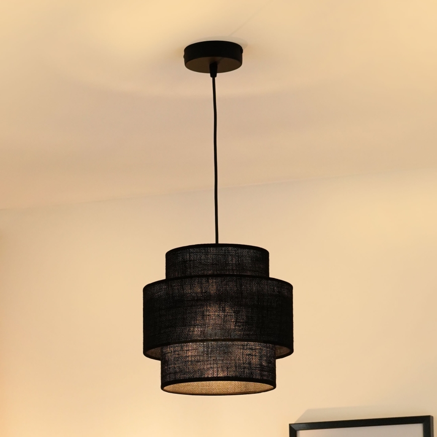 Brilagi - Lustr na lanku SPACE YUTE 1xE27/15W/230V pr. 25 cm černá