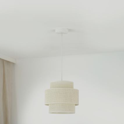 Brilagi - Lustr na lanku SPACE YUTE 1xE27/15W/230V pr. 25 cm krémová/bílá
