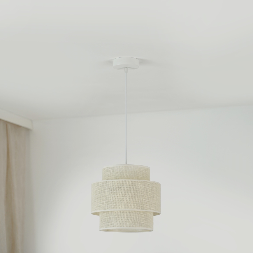Brilagi - Lustr na lanku SPACE YUTE 1xE27/15W/230V pr. 25 cm krémová/bílá