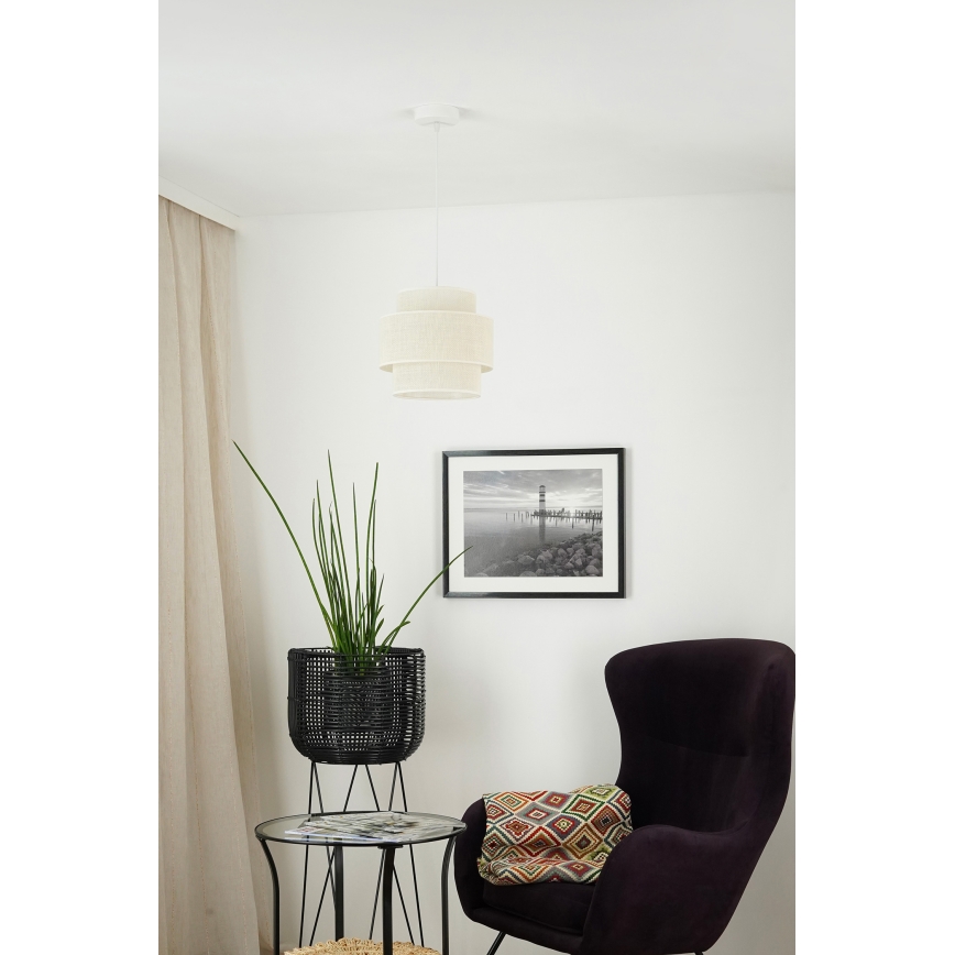 Brilagi - Lustr na lanku SPACE YUTE 1xE27/15W/230V pr. 25 cm krémová/bílá
