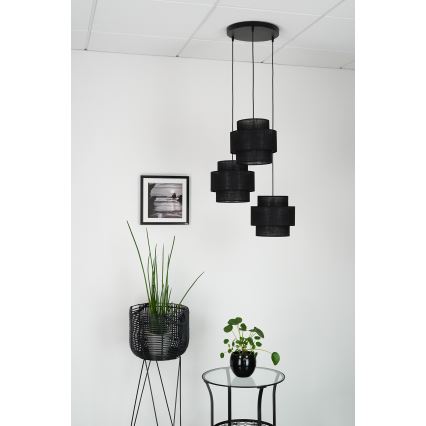 Brilagi - Lustr na lanku SPACE YUTE 3xE27/15W/230V černá