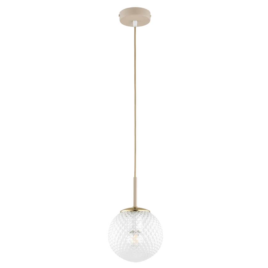 Brilagi - Lustr na lanku STELLA 1xE27/60W/230V pr. 15 cm béžová/zlatá