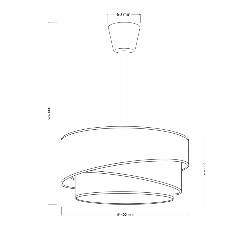 Brilagi - Lustr na lanku TRIO 1xE27/60W/230V pr. 40 cm krémová/šedá