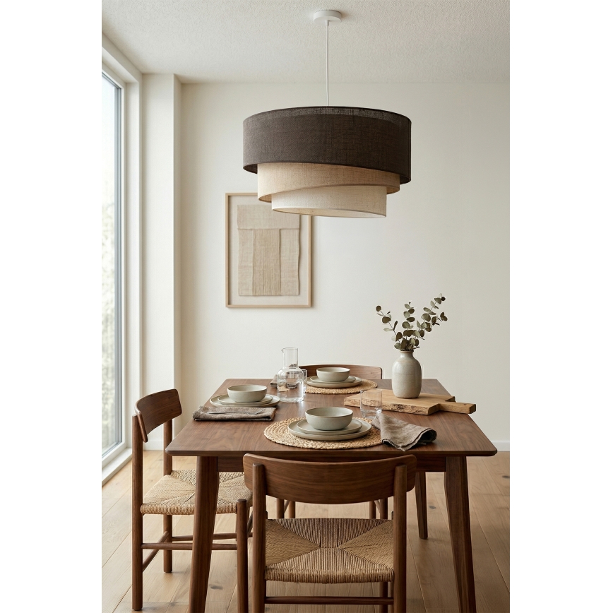 Brilagi - Lustr na lanku TRIO 3xE27/60W/230V pr. 60 cm hnědá/béžová/bílá