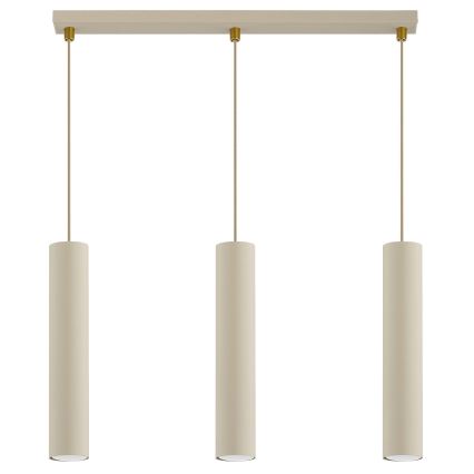 Brilagi - Lustr na lanku TUBE 3xGU10/15W/230V béžová/zlatá