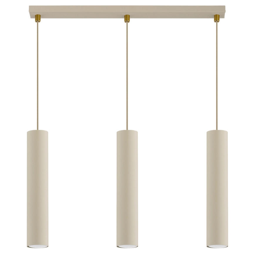 Brilagi - Lustr na lanku TUBE 3xGU10/15W/230V béžová/zlatá