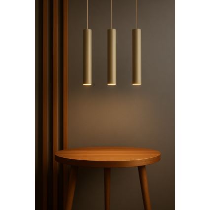 Brilagi - Lustr na lanku TUBE 3xGU10/15W/230V béžová/zlatá