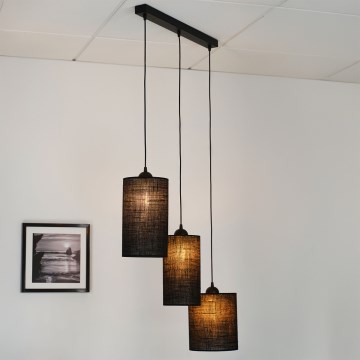 Brilagi - Lustr na lanku TUBES 3xE27/15W/230V černá