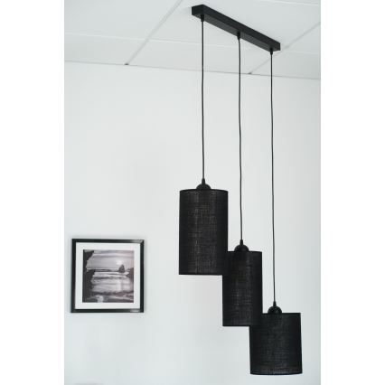 Brilagi - Lustr na lanku TUBES 3xE27/15W/230V černá