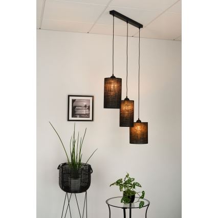 Brilagi - Lustr na lanku TUBES 3xE27/15W/230V černá